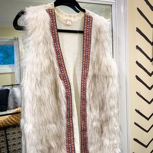 Faux fur vest